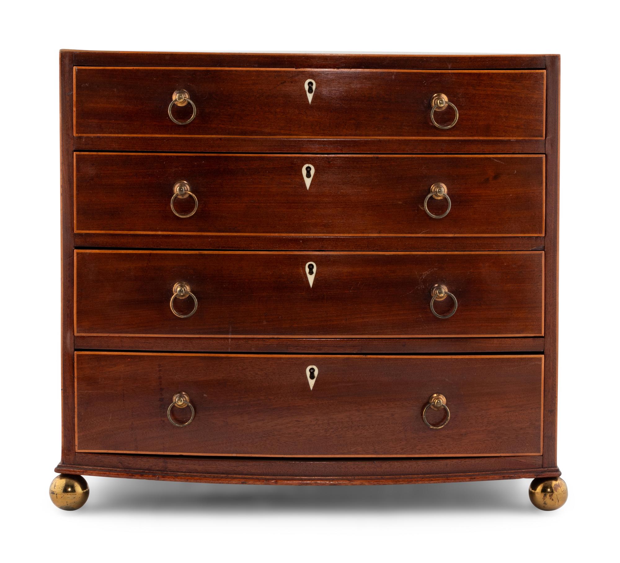 A George III Mahogany Diminutive Chest of Drawers