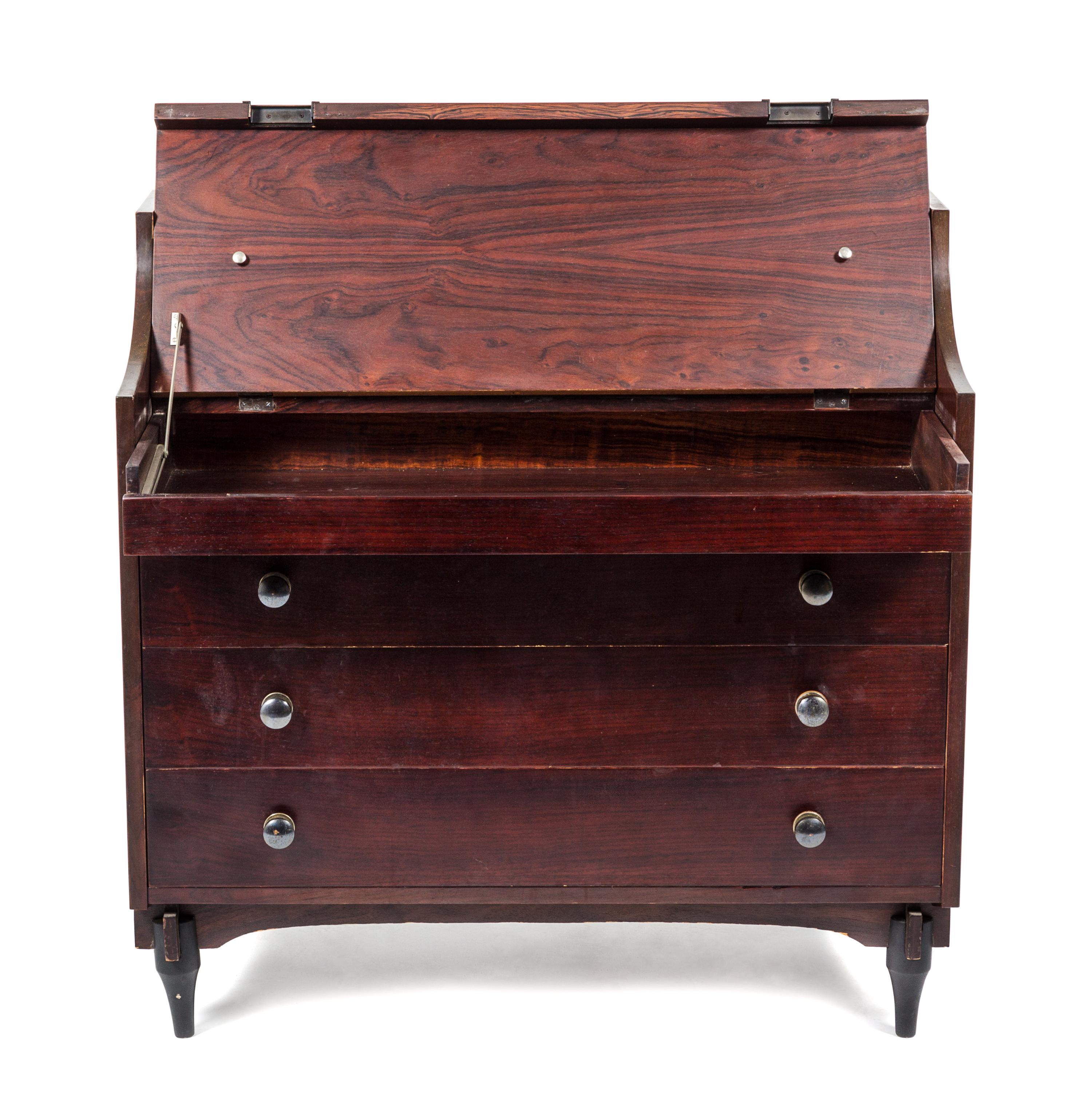 A Model SC284 Rosewood Dresser, Claudio Salocchi for Sormani Height 36 1/2 x width 37 x depth 18 1/2 inches.