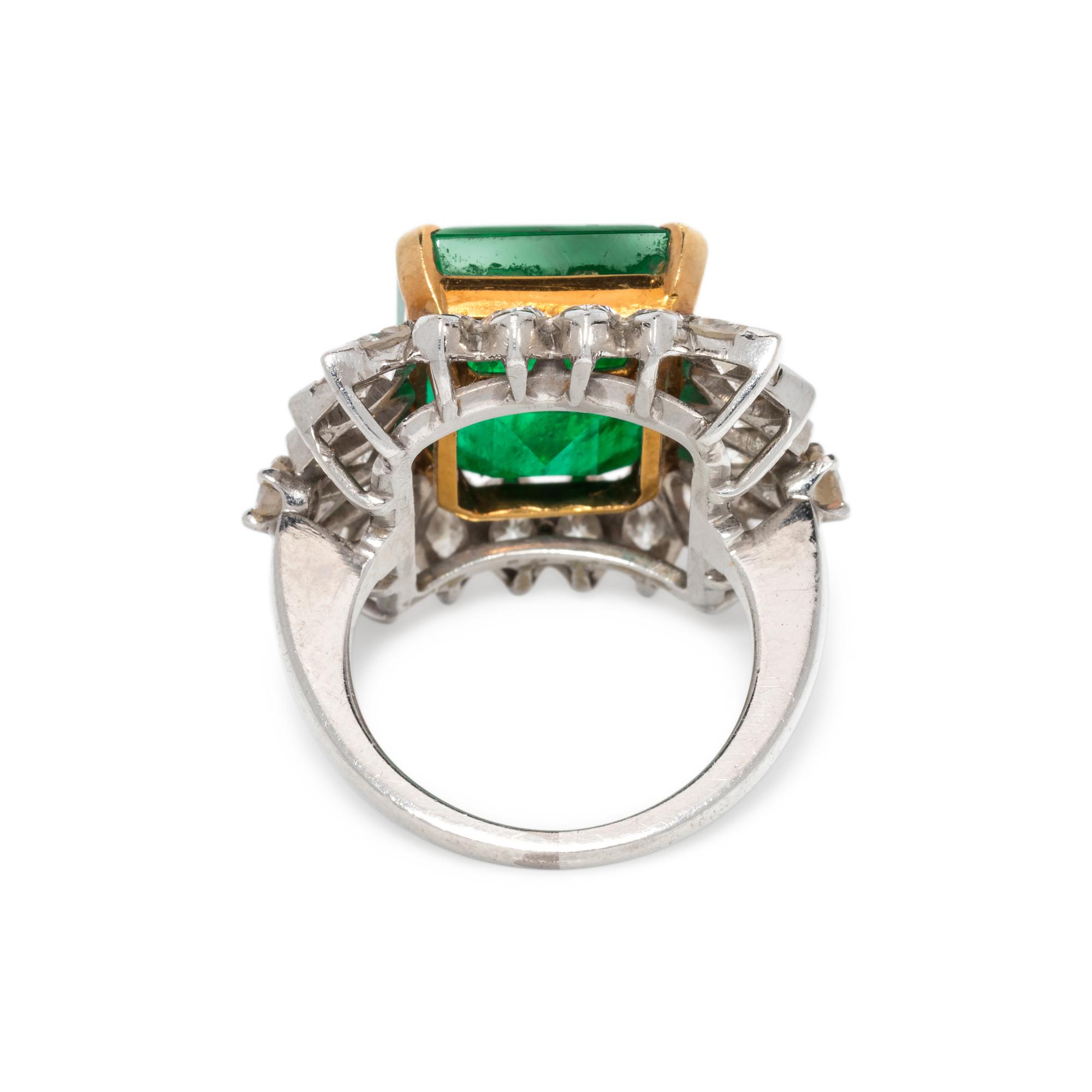 EMERALD AND DIAMOND RING