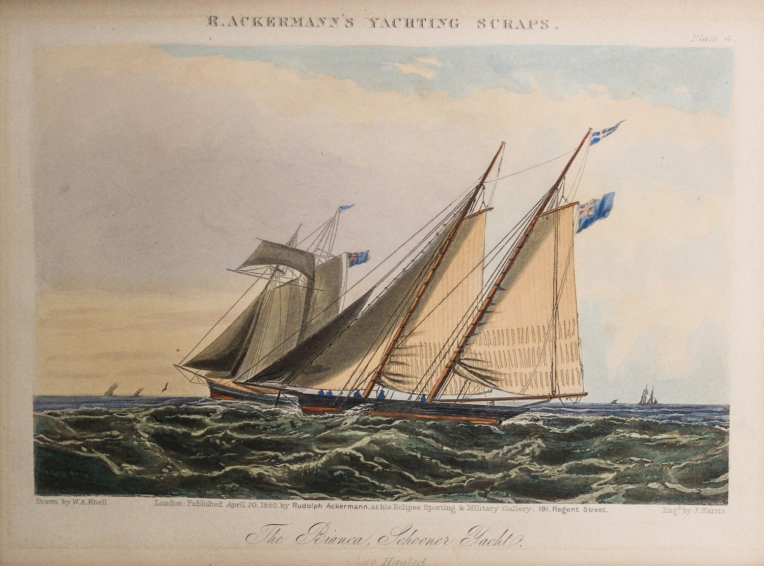 John Harris the Younger, (BRITISH, 1791-1873), The Sapphire and The Bianca Schooner Yacht