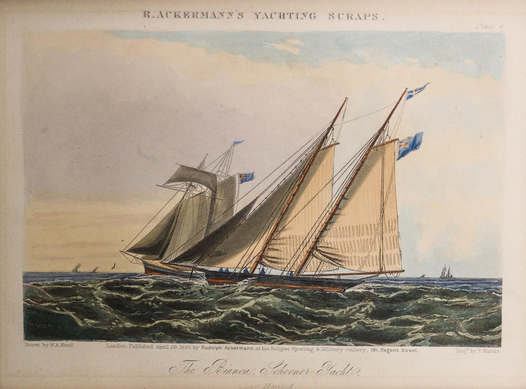 John Harris the Younger, (BRITISH, 1791-1873), The Sapphire and The Bianca Schooner Yacht