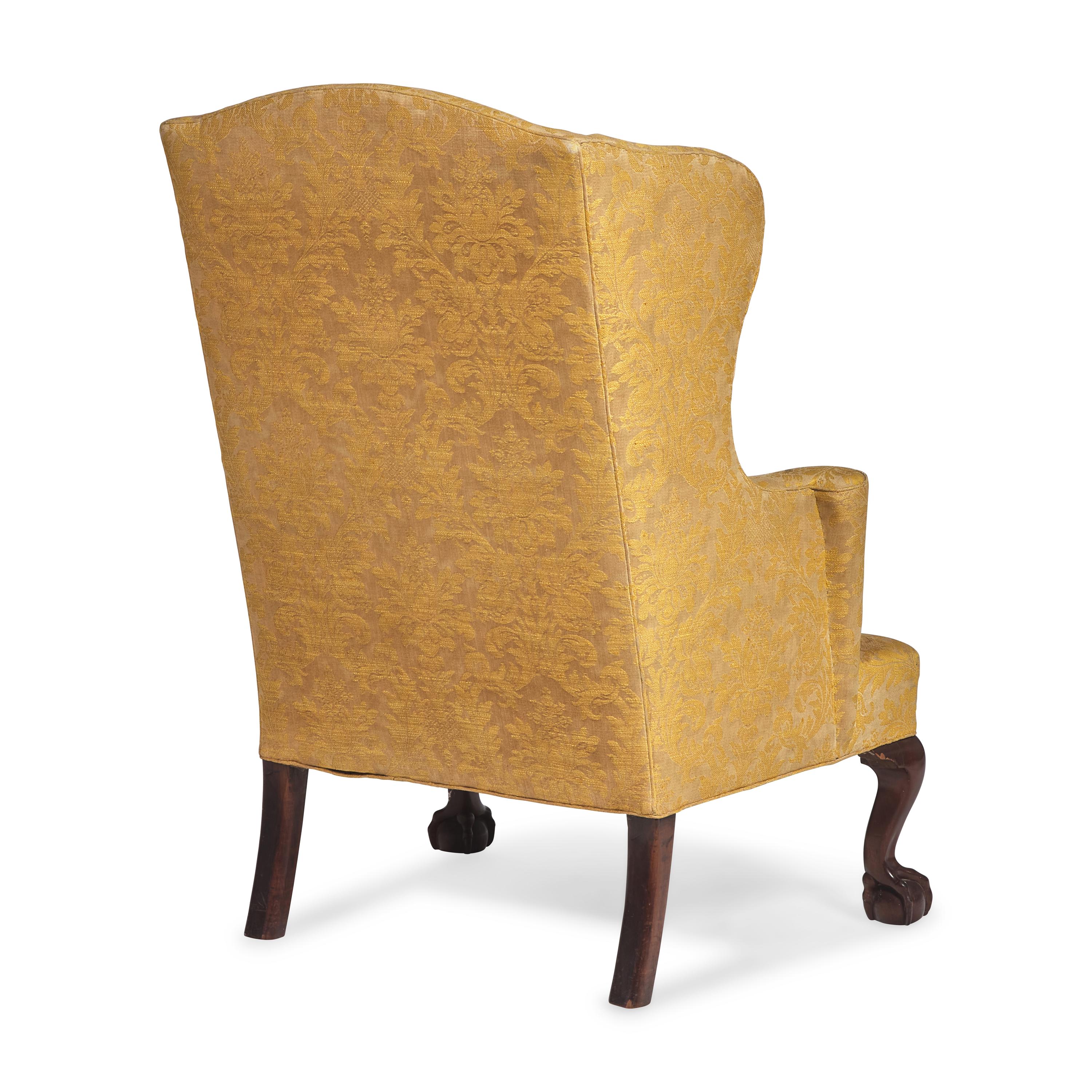 A Chippendale Carved Mahogany Easy Chair
