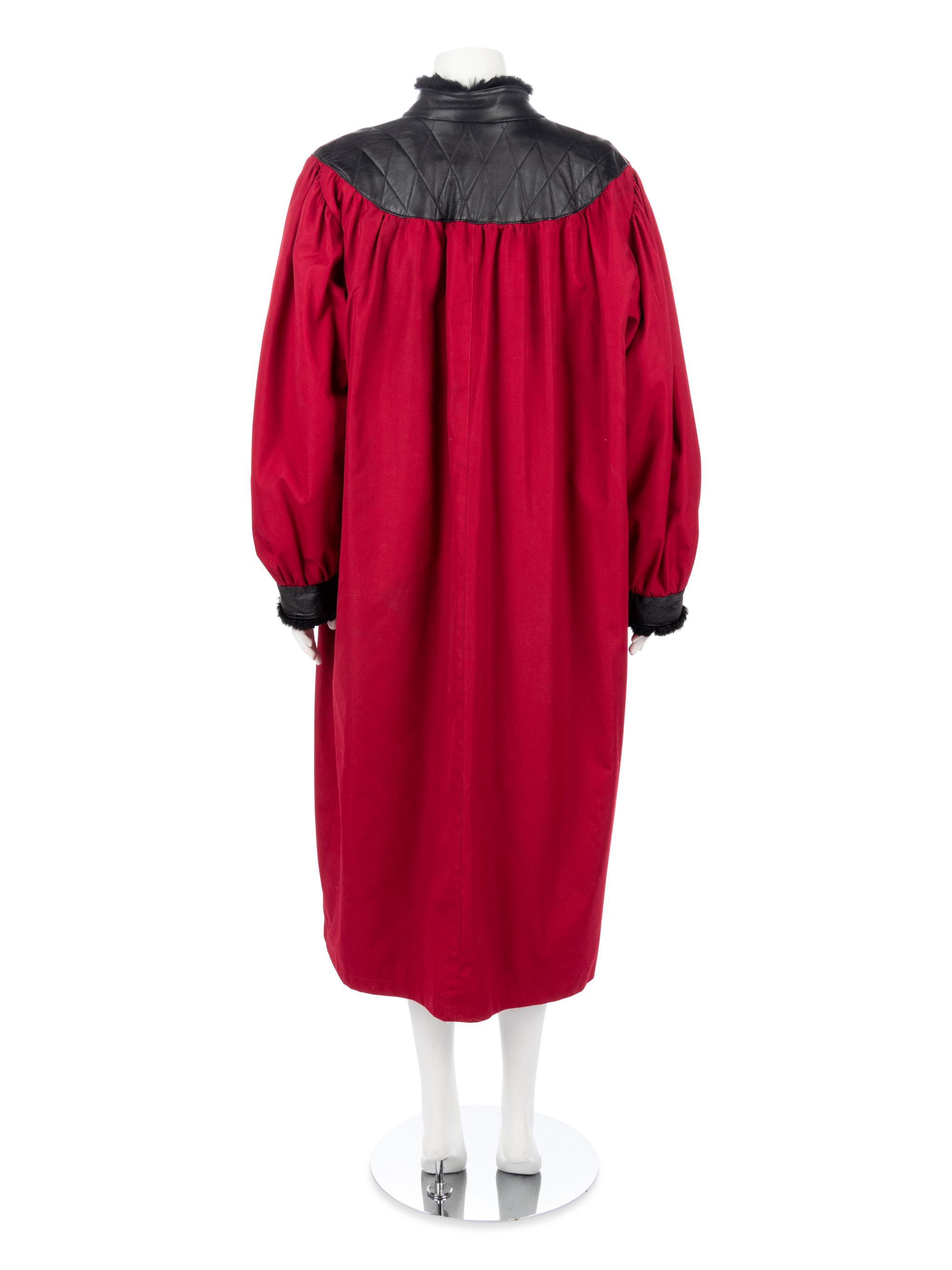 Two Designer Coats; One Yves Saint Laurent, One Pauline Trigère,