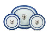 Three Chinese Export Porcelain Armorial Articles