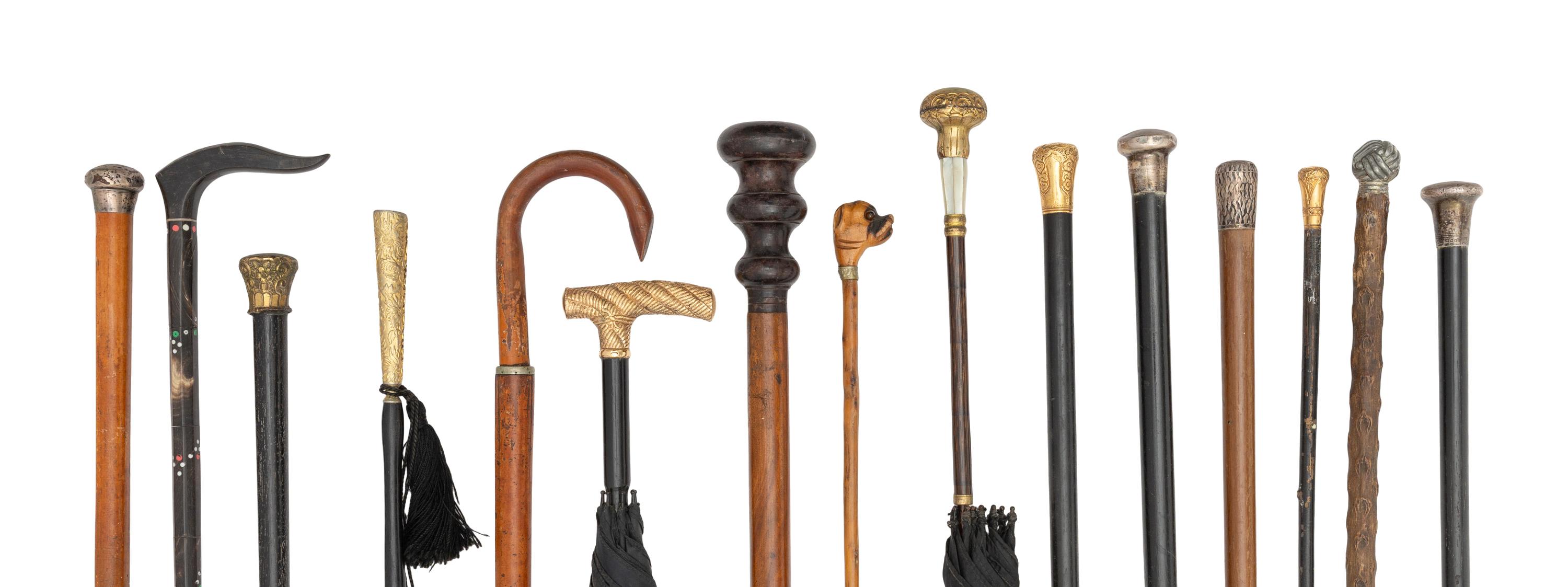 A Collection of Fifteen Victorian Walking Sticks