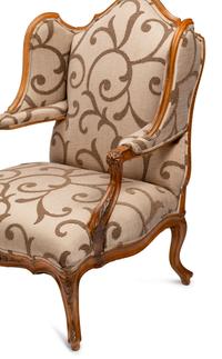 A Near Pair of Régence Style Beechwood Bergères
