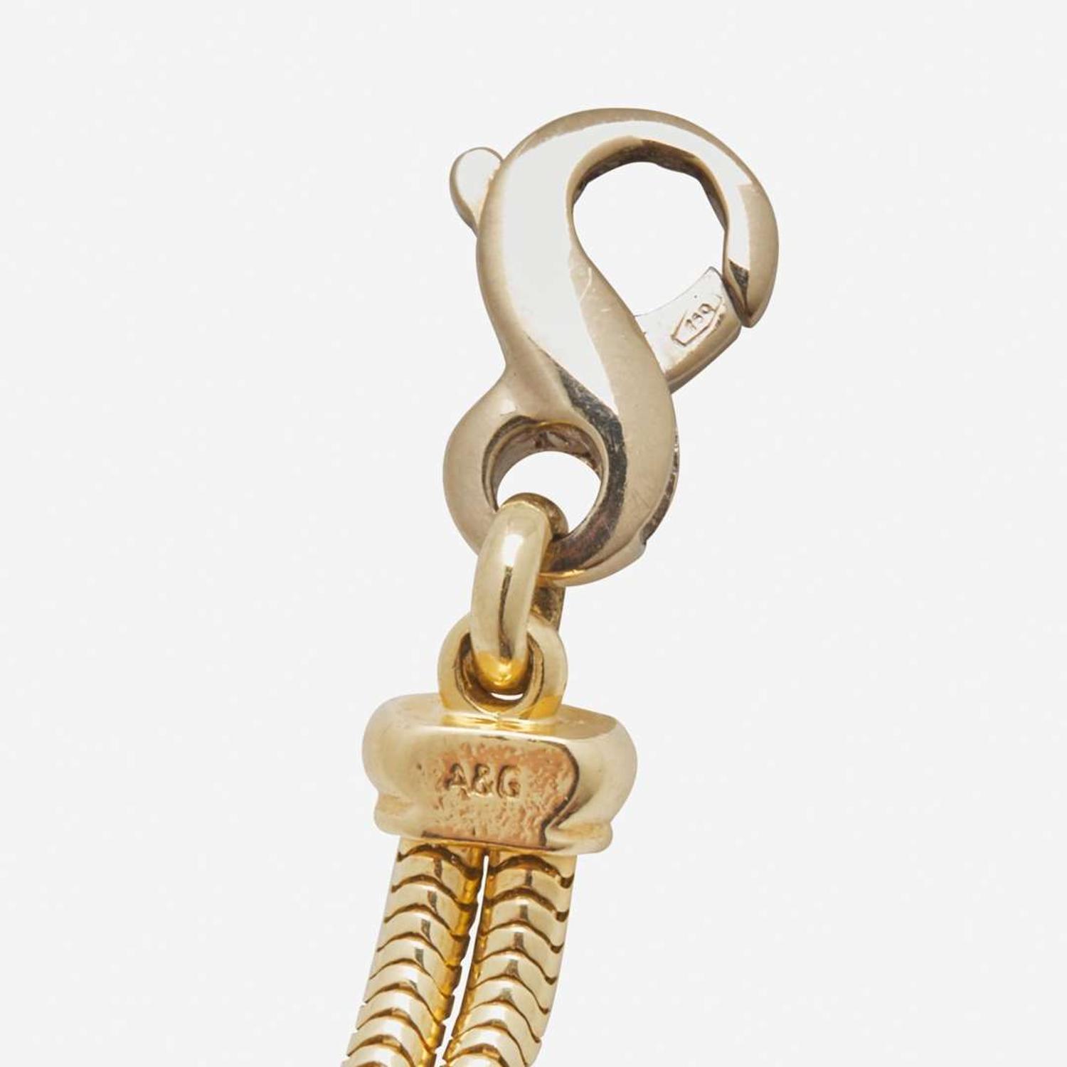 An 18K Tri-Color Gold and Diamond Bracelet