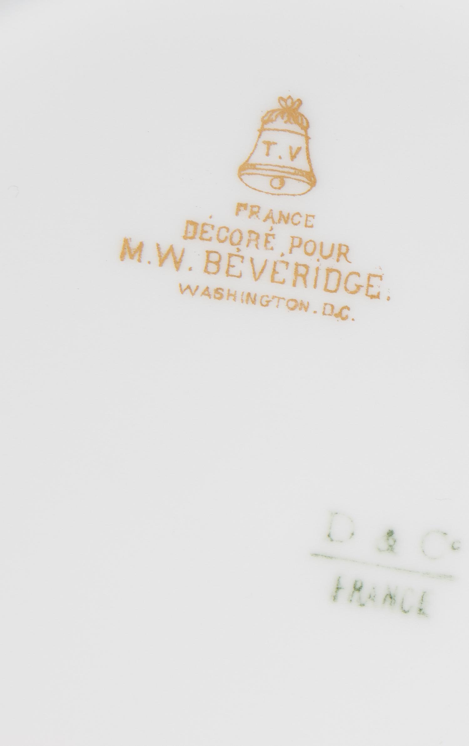 A Limoges Porcelain Presidential Plate from the Benjamin Harrison Dinner Service