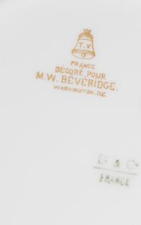 A Limoges Porcelain Presidential Plate from the Benjamin Harrison Dinner Service