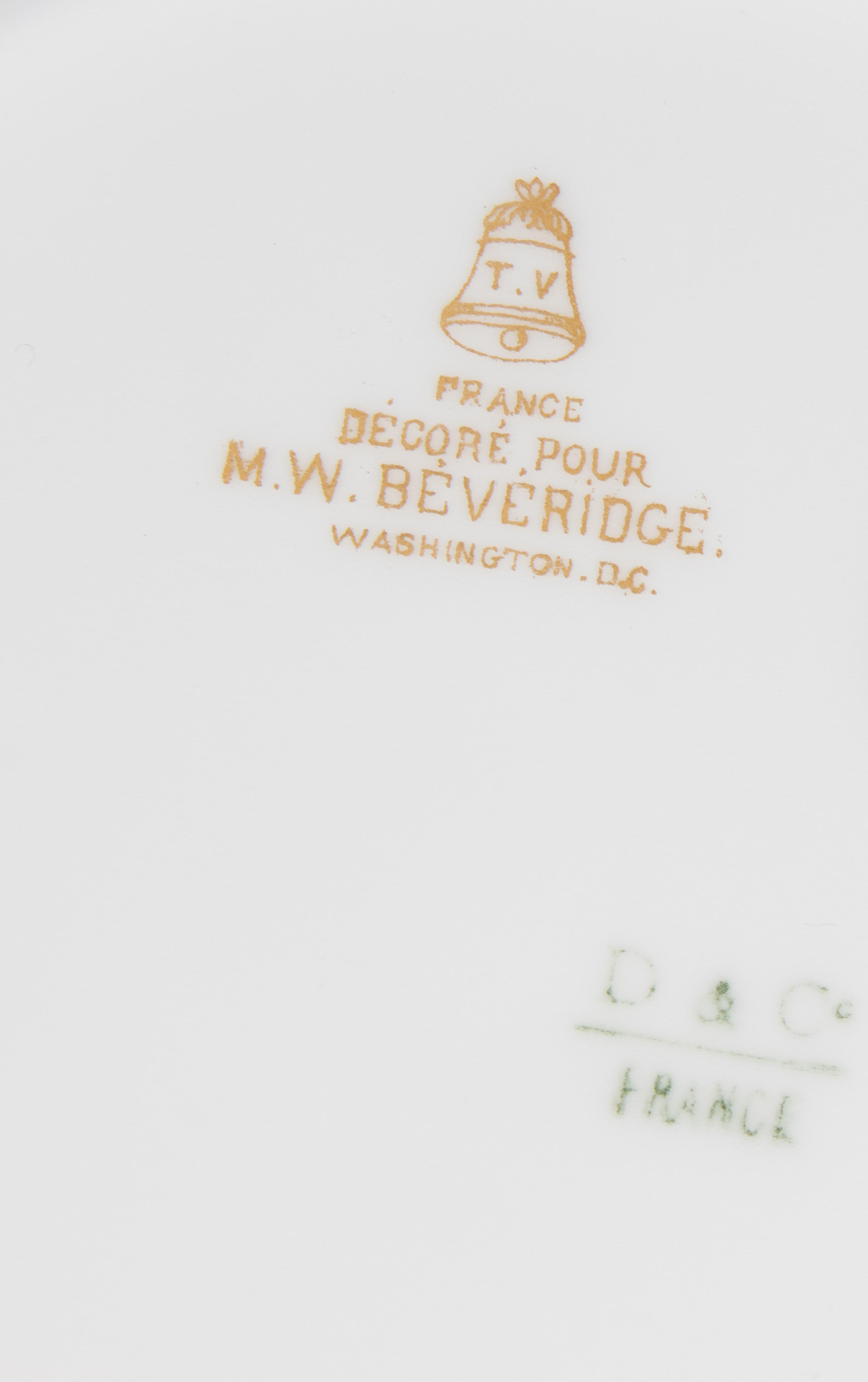 A Limoges Porcelain Presidential Plate from the Benjamin Harrison Dinner Service