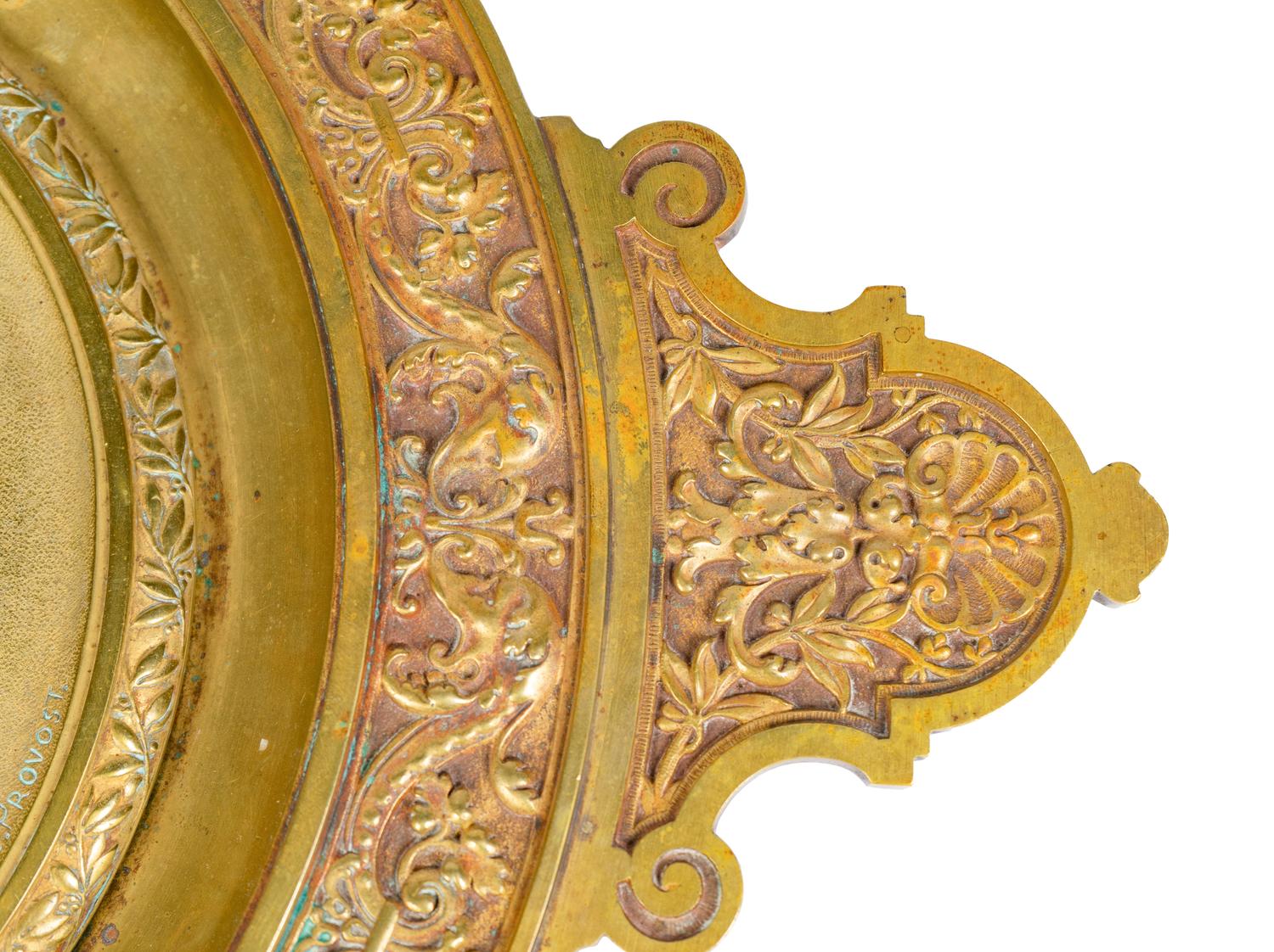 A Gilt Bronze Tazza with the Profile of Jason by E. Provost (French, 19th Century)