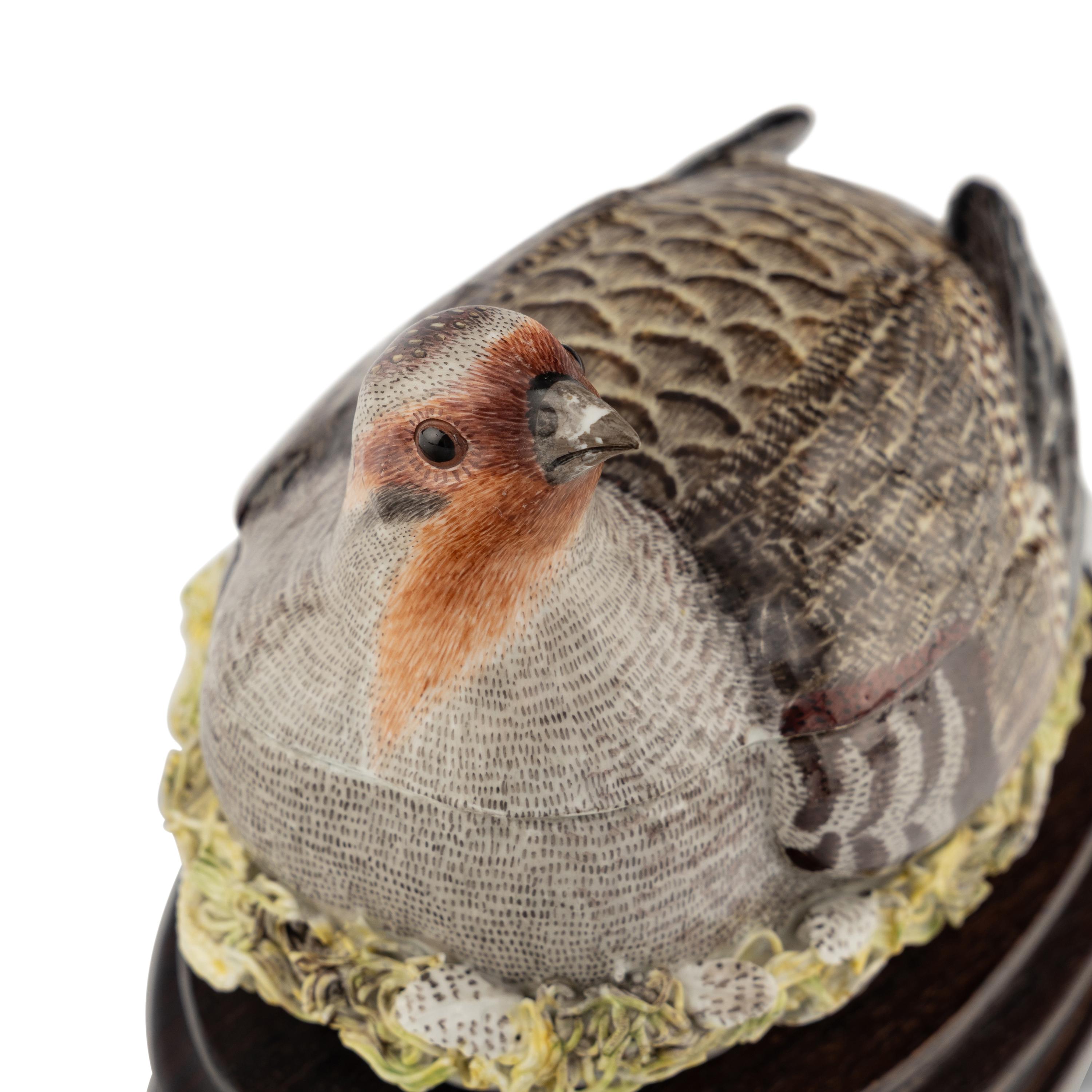 An English Porcelain Partridge Form Game Tureen