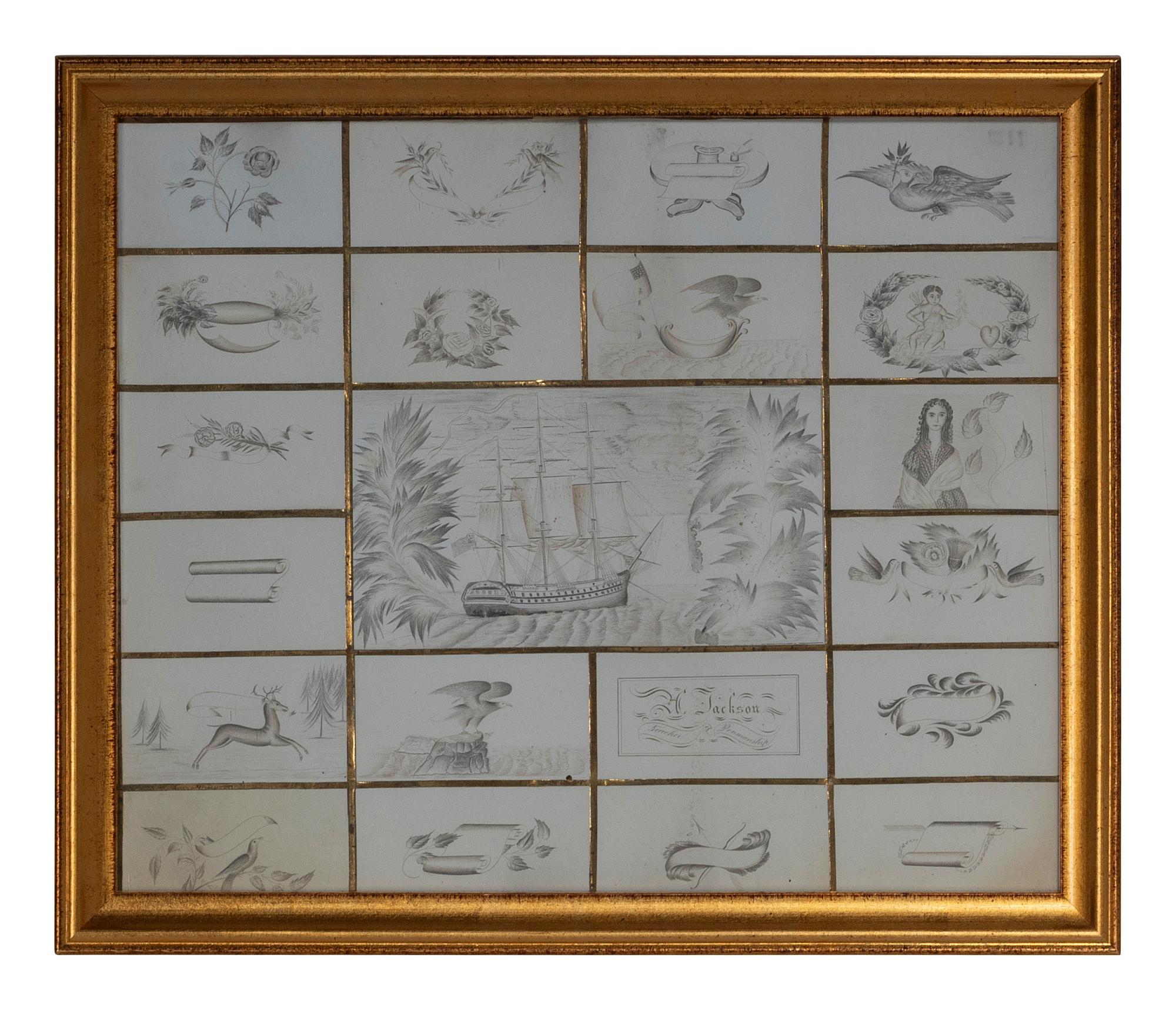 A Penmanship Teacher's Advertisement, 19th Century