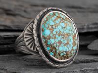 Navajo Silver and #8 Turquoise Ring