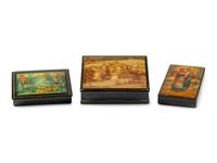 Three Russian Lacquer Boxes