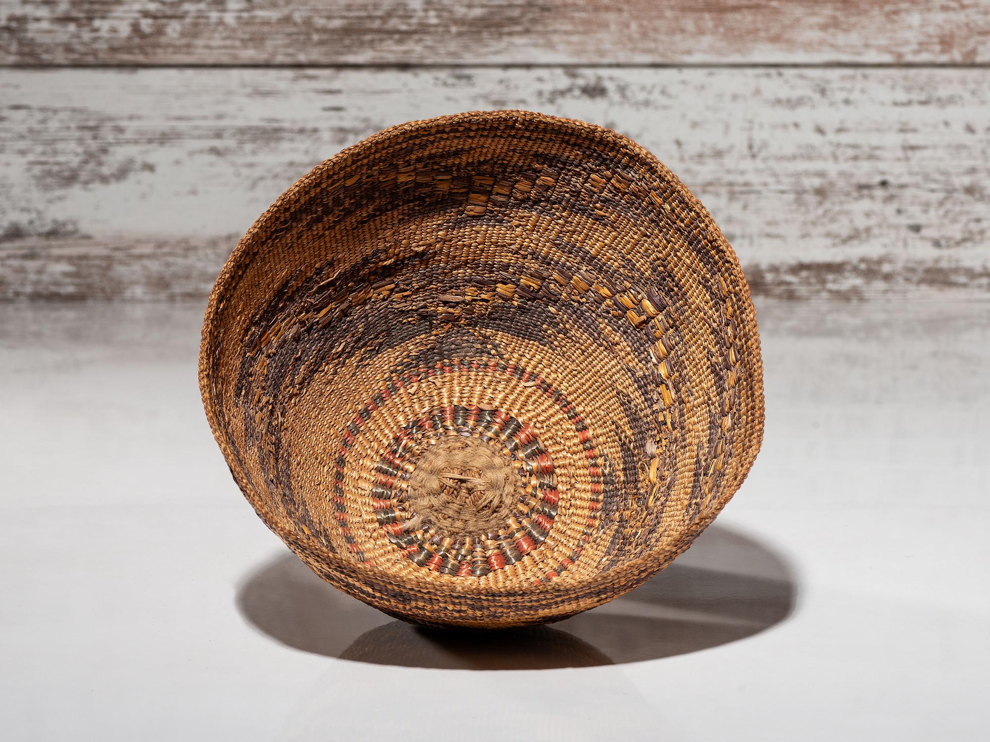 Modoc Polychrome Basketry Hat