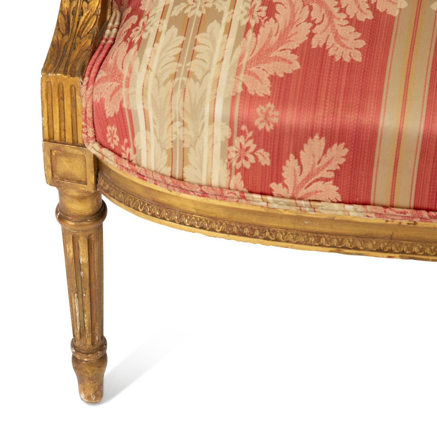 A Pair of Louis XVI Style Giltwood Fauteuils à la Reine