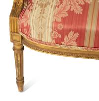 A Pair of Louis XVI Style Giltwood Fauteuils à la Reine