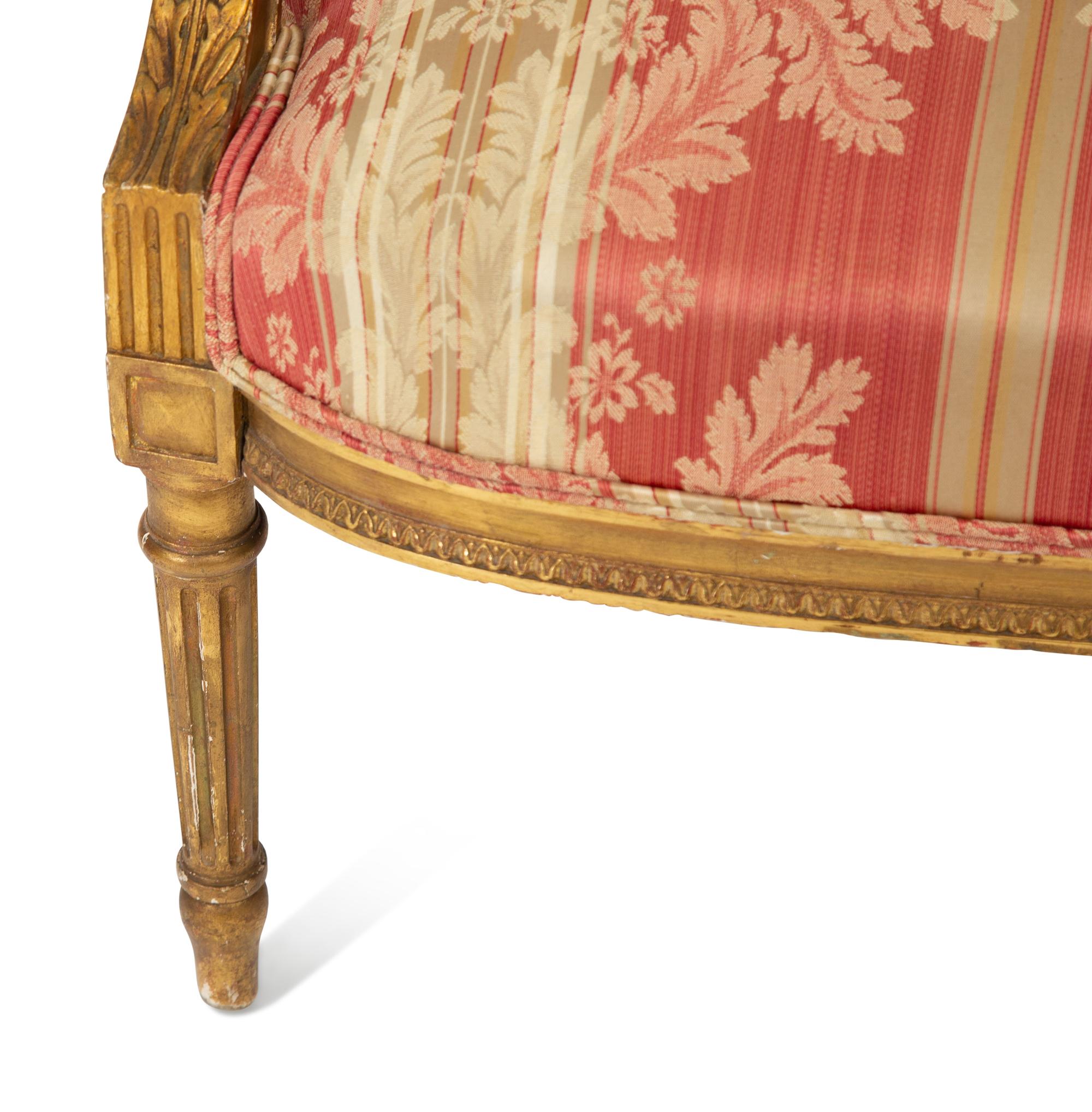 A Pair of Louis XVI Style Giltwood Fauteuils à la Reine