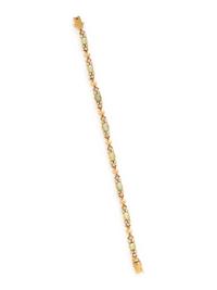 CAT'S EYE CHRYSOBERYL AND DIAMOND BRACELET