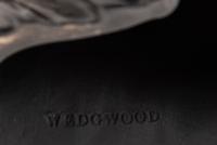 A Pair of Wedgwood Black Basalt Triton Candlesticks