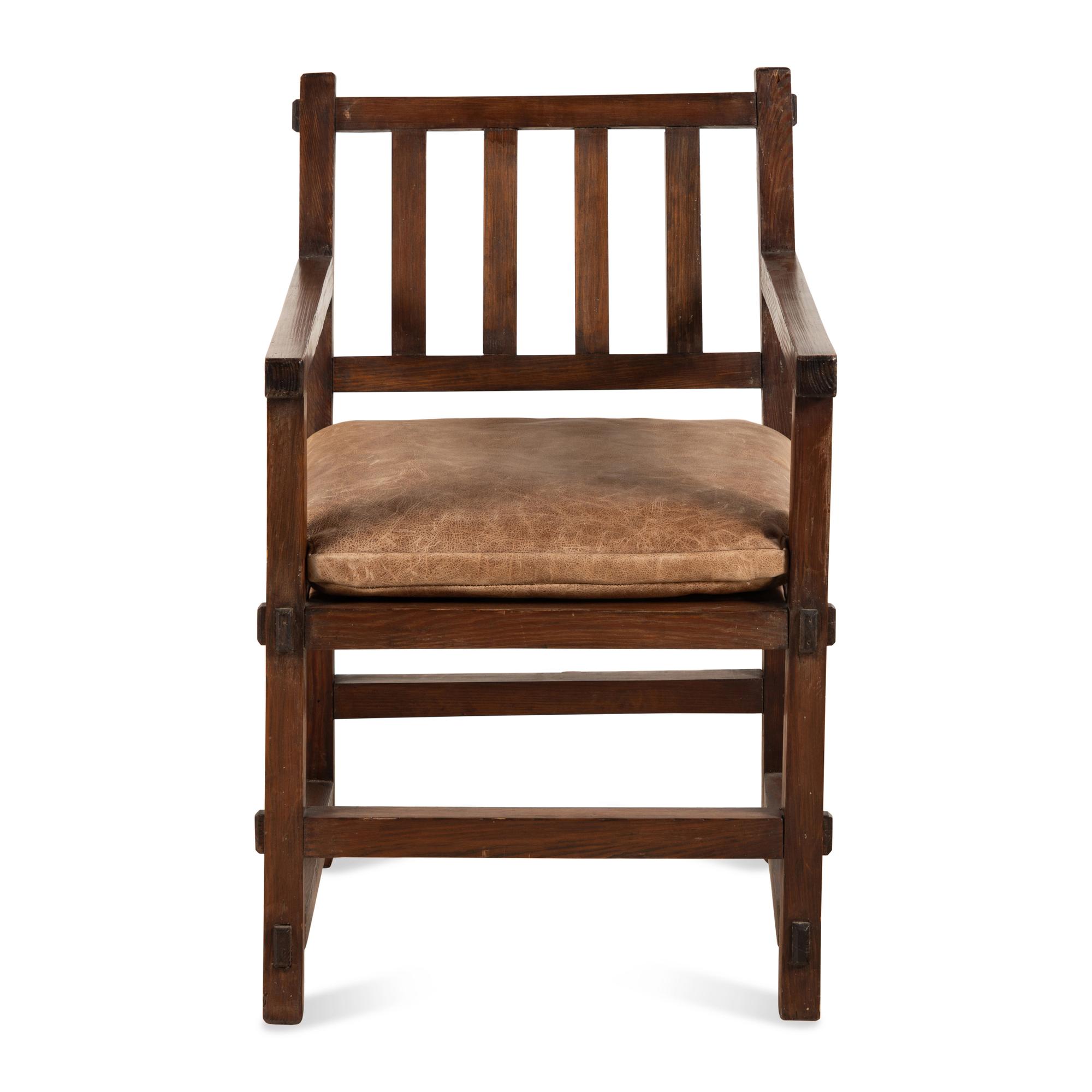 An Arts and Crafts Oak Armchair