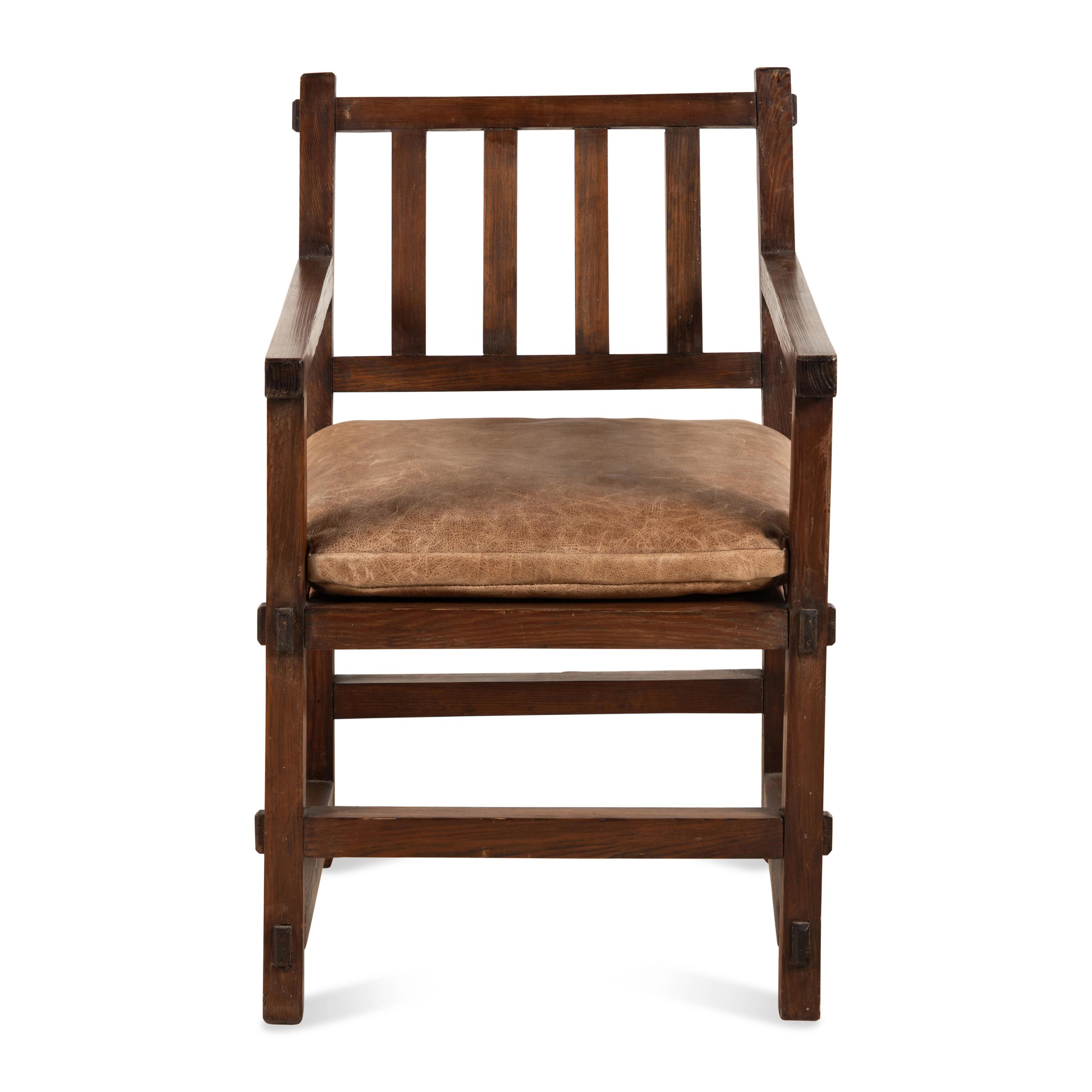 An Arts and Crafts Oak Armchair