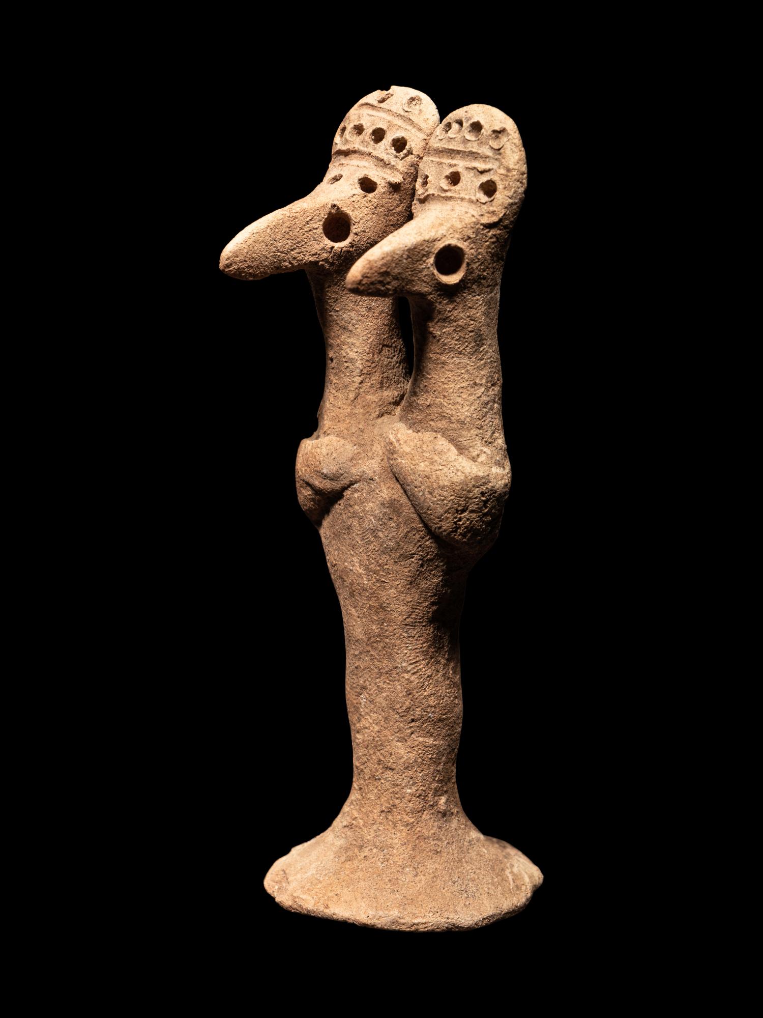 A Syro-Hittite Clay Double Headed Figure