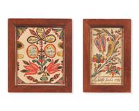 Two Fraktur Bookplates, Pennsylvania, Late 18th / Early 19th Century