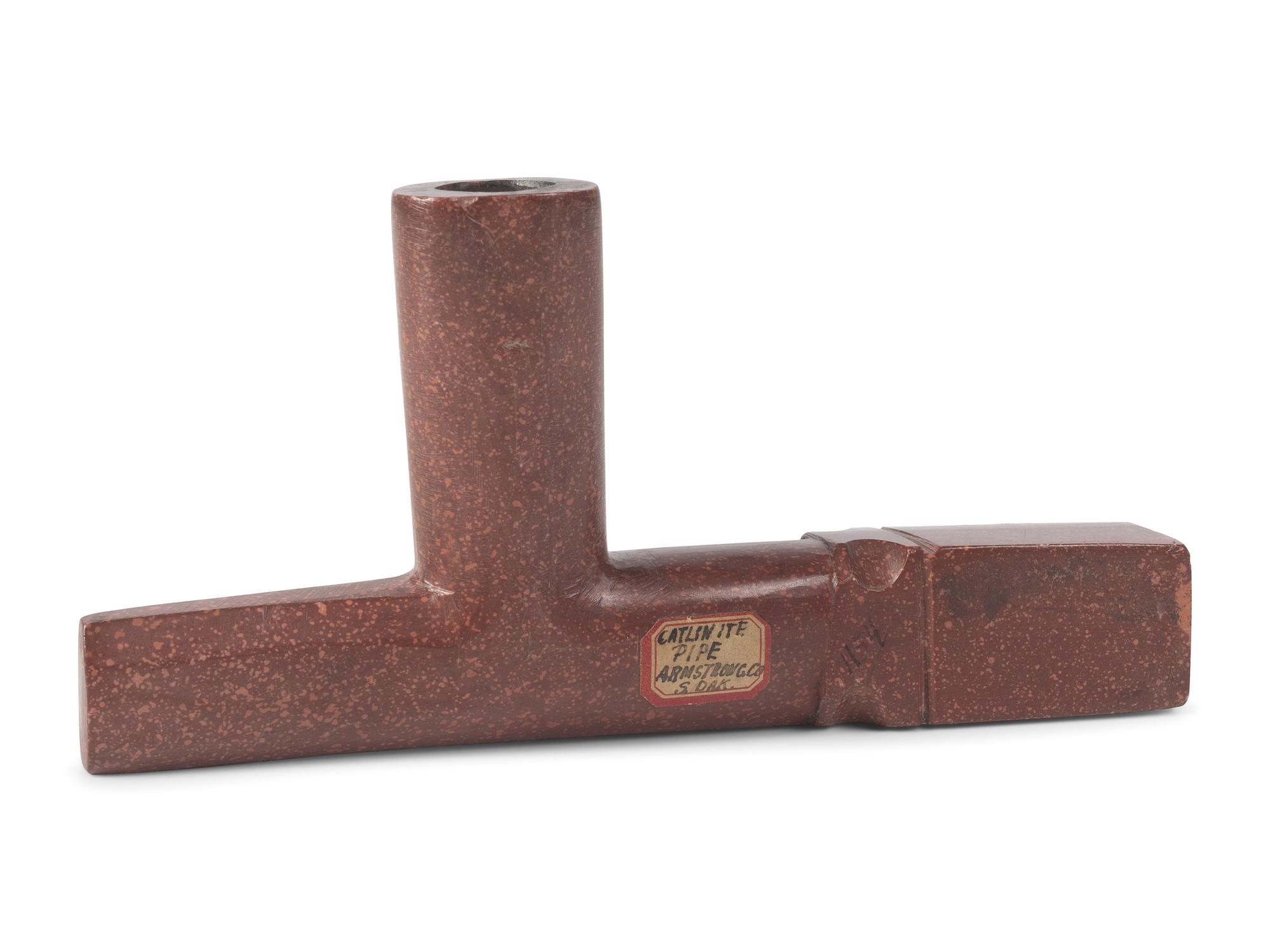 Catlinite Pipe Bowl, From Armstrong County, South Dakota