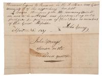 [SLAVERY & ABOLITION] -- [TEXAS] -- YOUNG, John (1802-1852). Manuscript "opinion on the Texes [ sic ] question" signed ("John Young") as U.S. Representative from the state of New York. 3 April 1837.