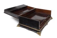 A Napoleon III Brass Inlaid Ebonized Writing Box Width 26 inches. — 19TH CENTURY