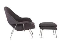 A Mid-Century Modern Womb Chair and Ottoman