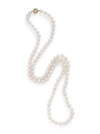 CULTURED PEARL AND DIAMOND NECKLACE