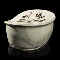 A Chinese Cizhou- Type White Glazed 'Floral' Porcelain Pillow, Yuan Dynasty 元 磁州窯白釉花卉紋枕