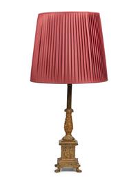 A Regency Style Gilt Bronze Lamp