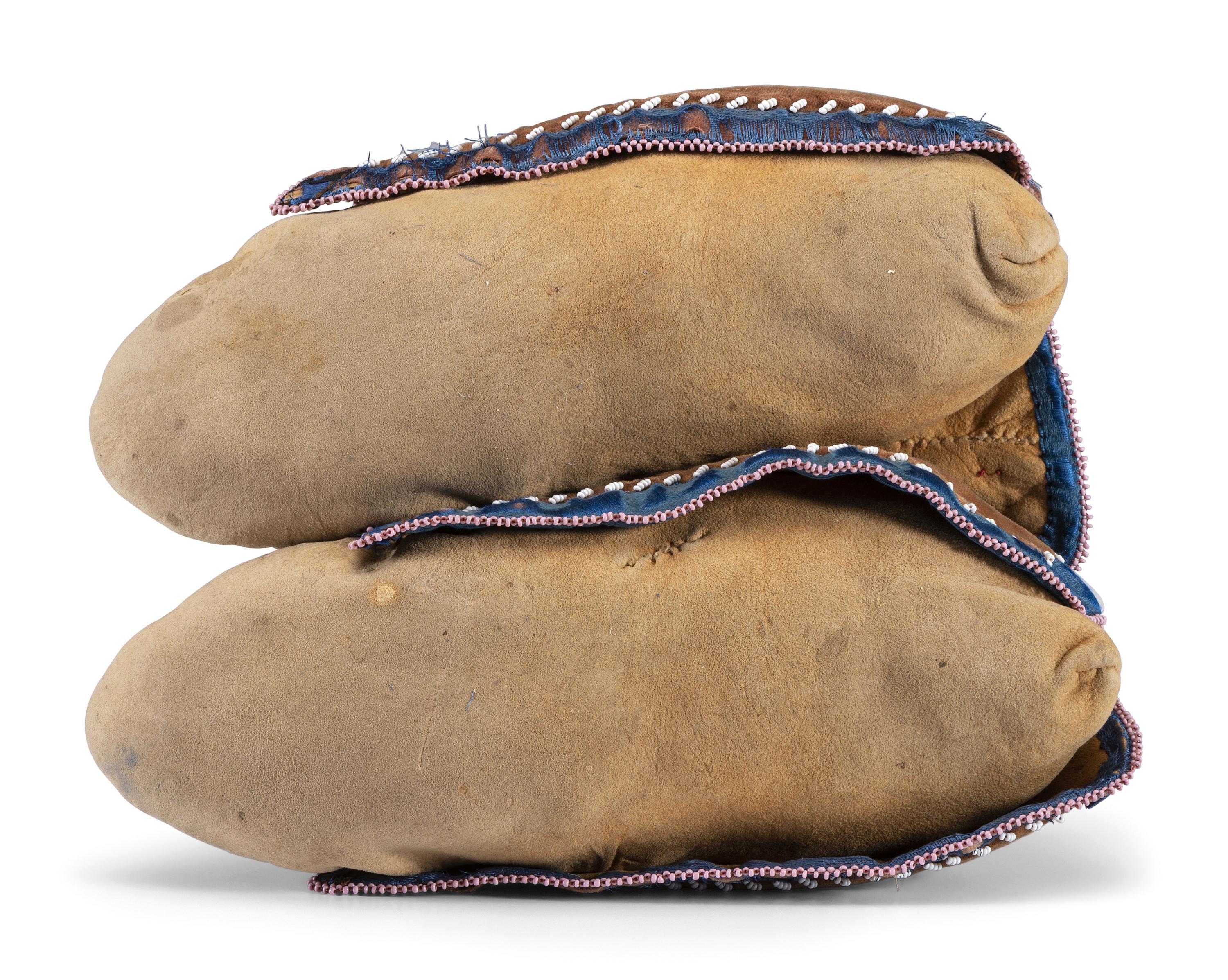 Haudenosaunee Beaded Hide Moccasins