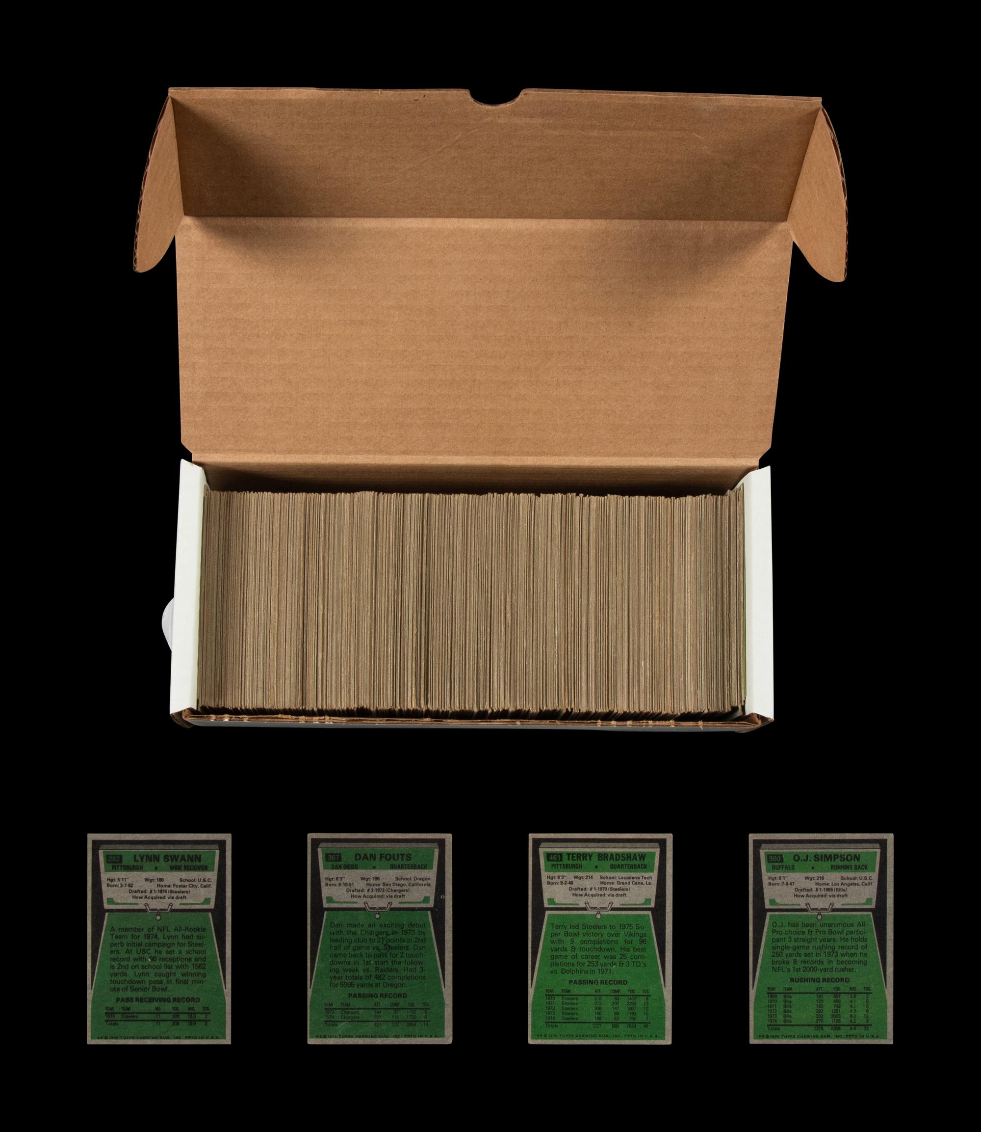 A Near Set of 1975 Topps Football Cards (522/528)