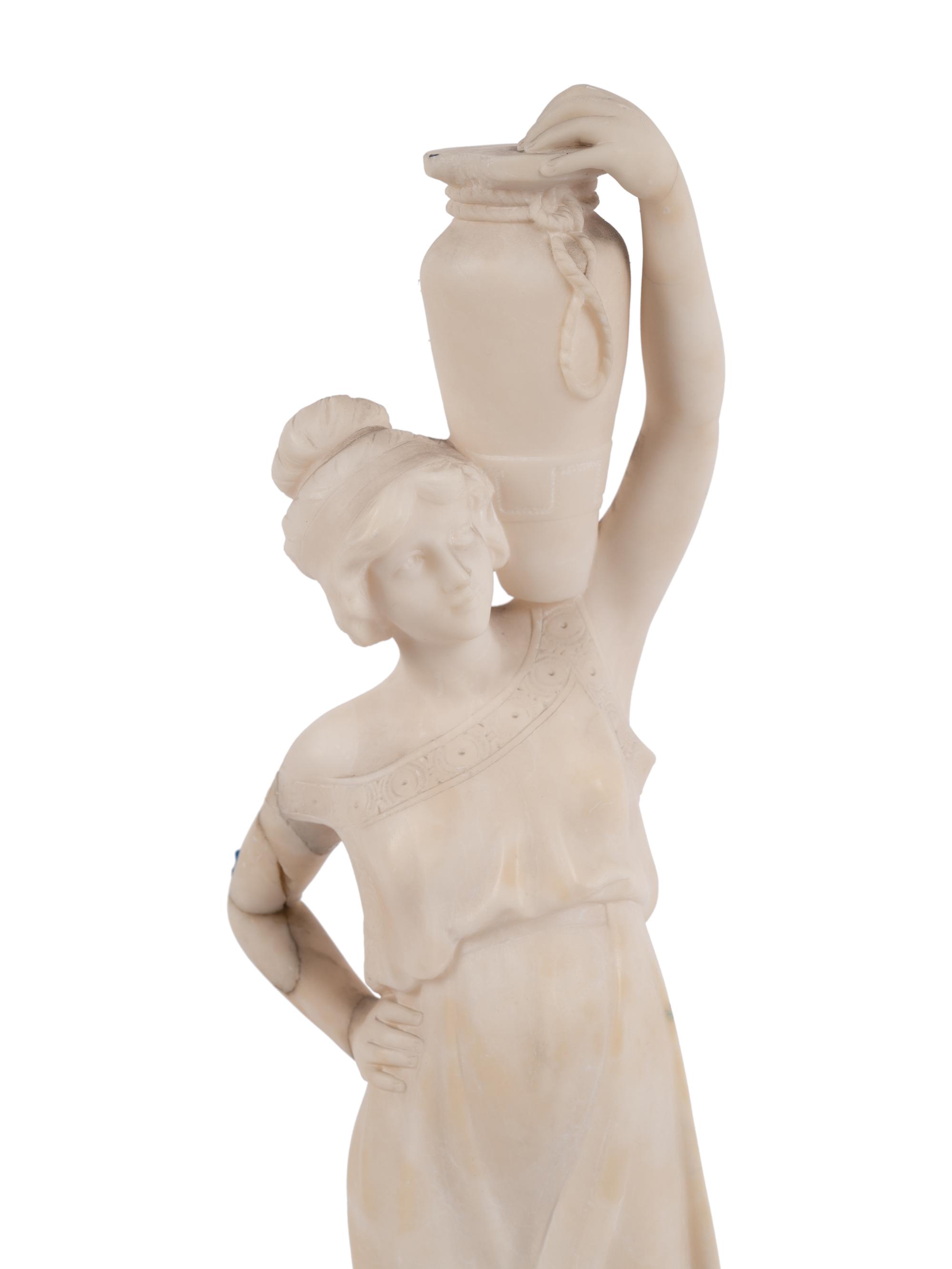 Two Italian Carved Alabaster Figures