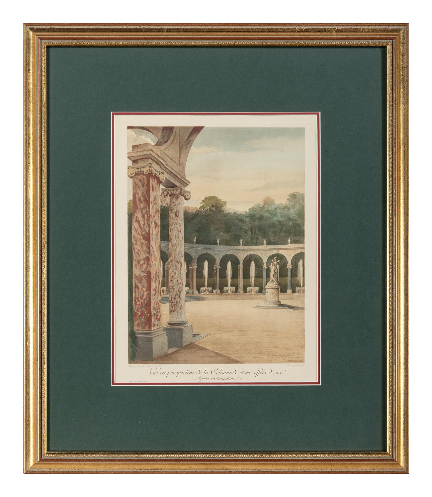 Three Noel Marcel Lambert Engravings and One Chambre du Roi Engraving