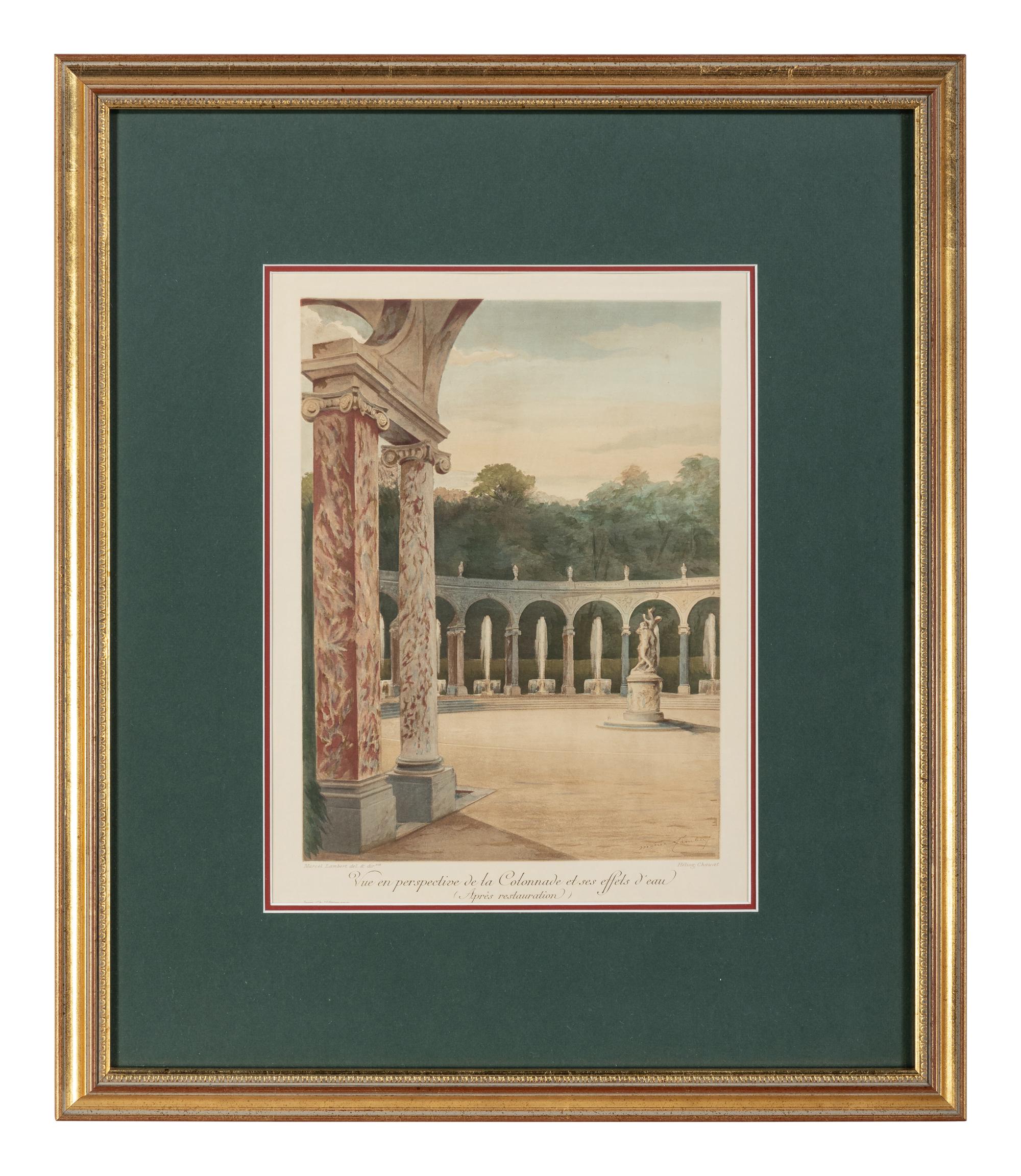 Three Noel Marcel Lambert Engravings and One Chambre du Roi Engraving