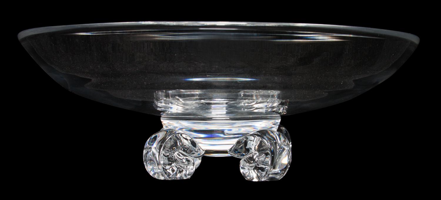 A Steuben Glass Bowl Diameter 10 7/8 inches.