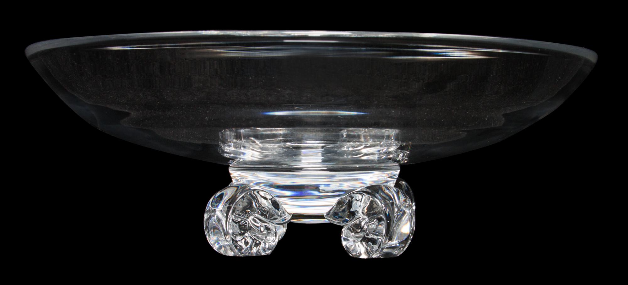 A Steuben Glass Bowl Diameter 10 7/8 inches.