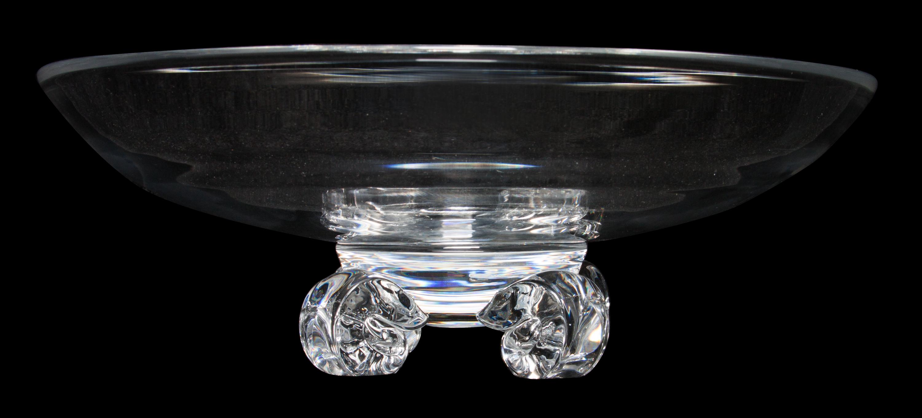 A Steuben Glass Bowl Diameter 10 7/8 inches.