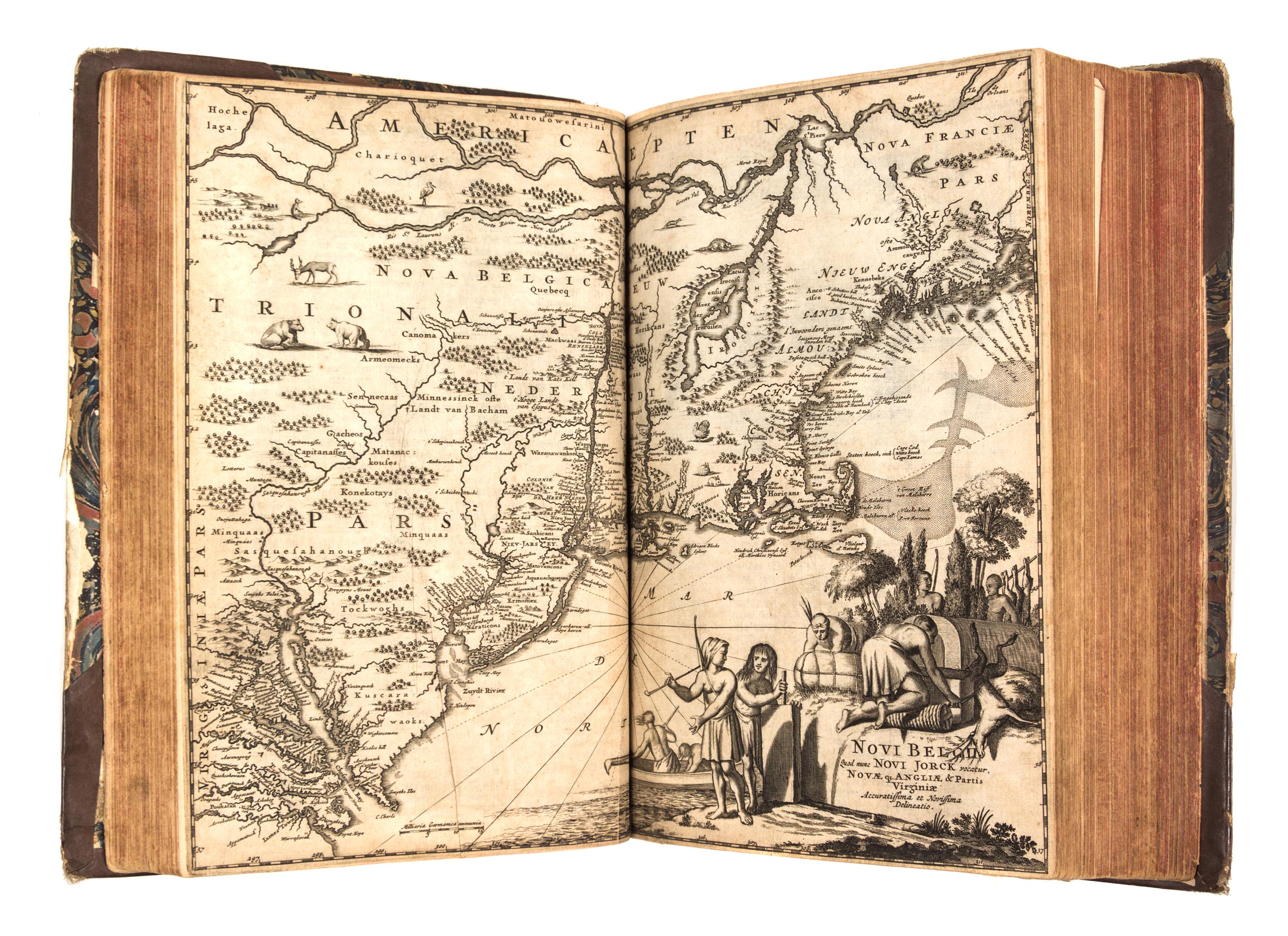 MONTANUS, ARNOLDUS. Die ubekante neue welt, oder Beschreibung des Welt-teils Amerika... Amst., 1673.