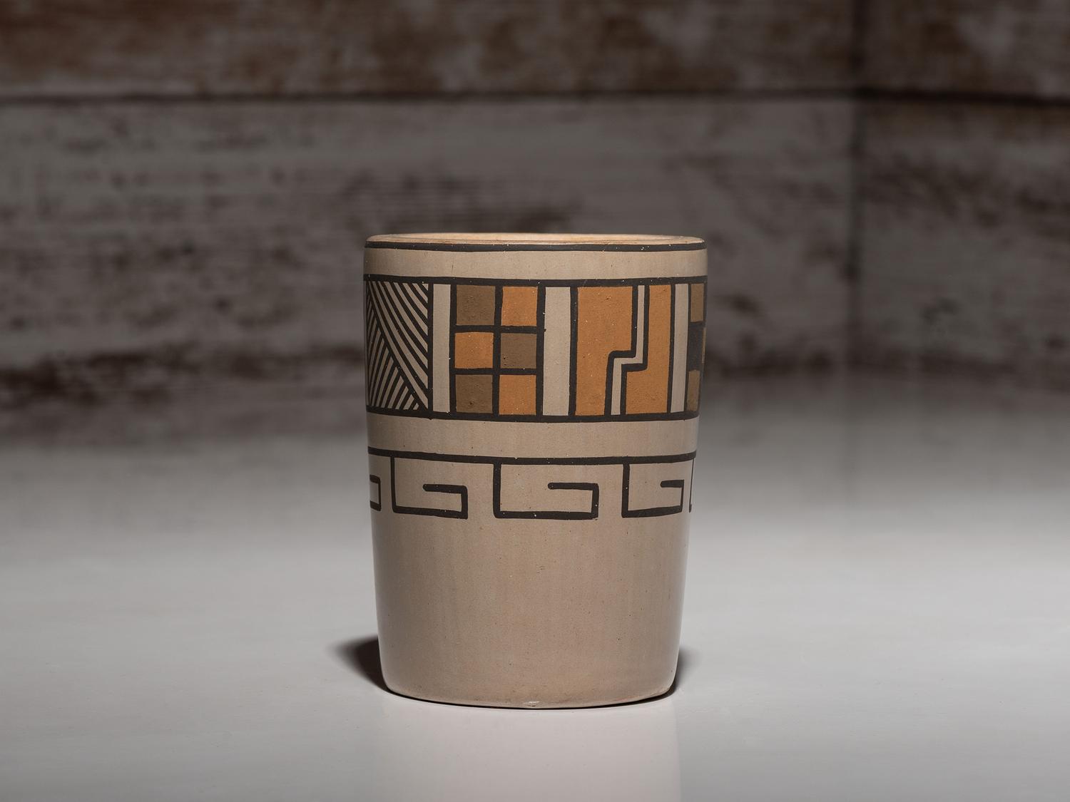 Polished Polychrome Pottery Cup