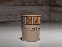 Polished Polychrome Pottery Cup