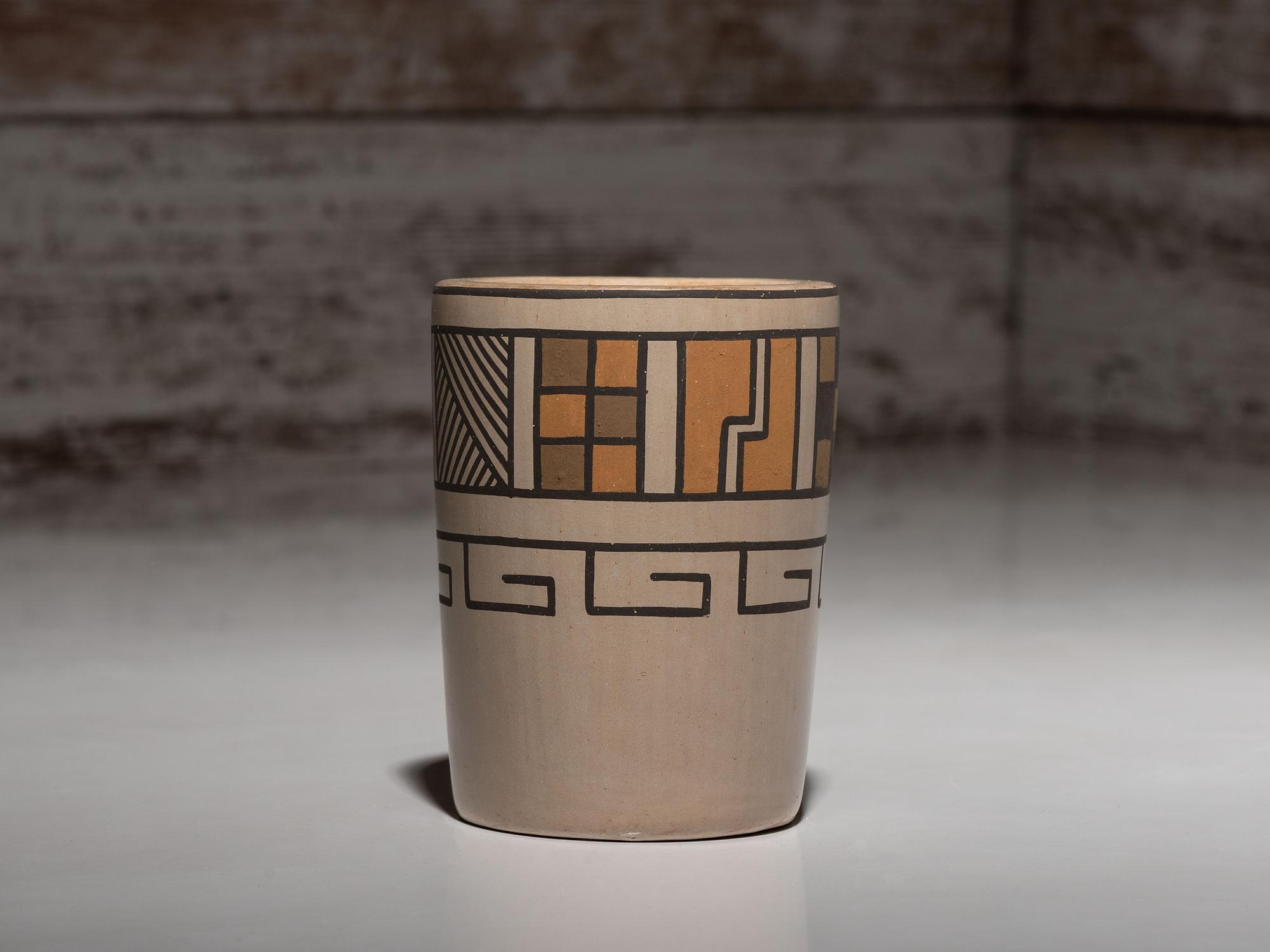 Polished Polychrome Pottery Cup