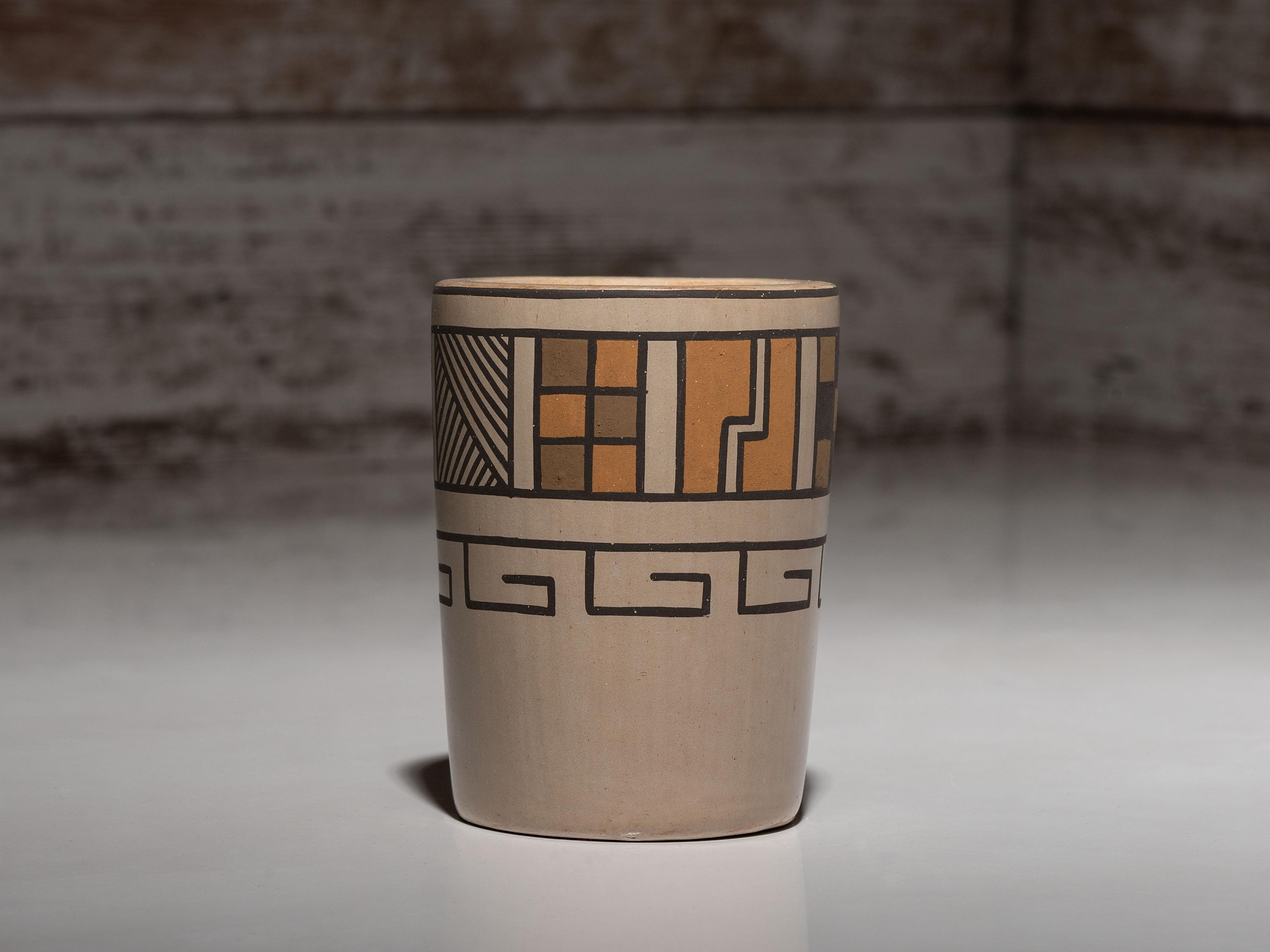 Polished Polychrome Pottery Cup