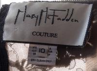 A Mary McFadden Black Beaded Gown, Size 10.